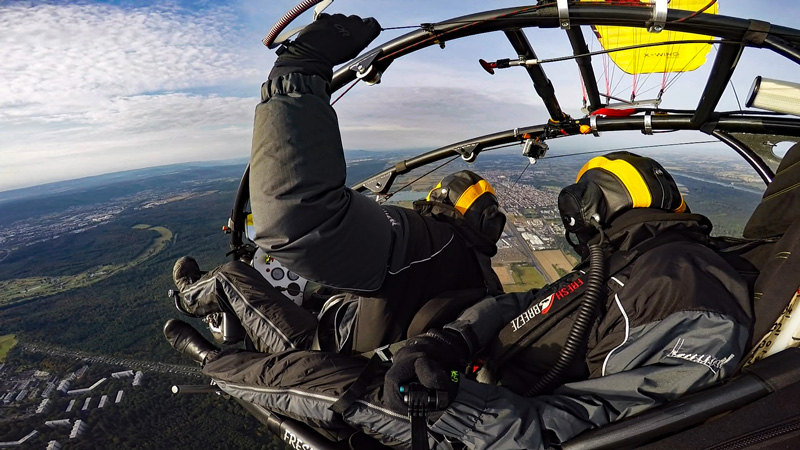 Einleiten einer Steilspirale