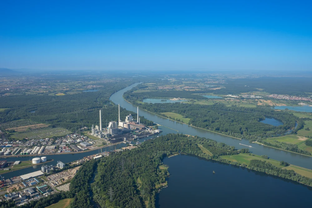 Luftaufnahme Rhein